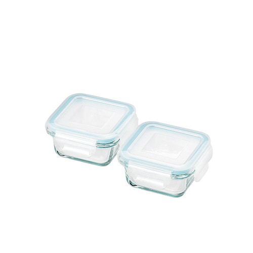 耐熱ガラス容器 角2点セット
