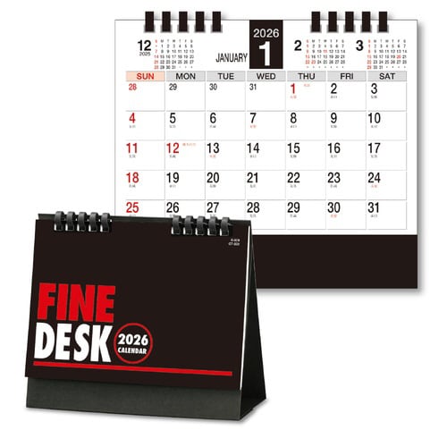卓上カレンダー ファインデスク 2026
