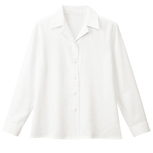 長袖ブラウスSB7501−1−5号O−WH