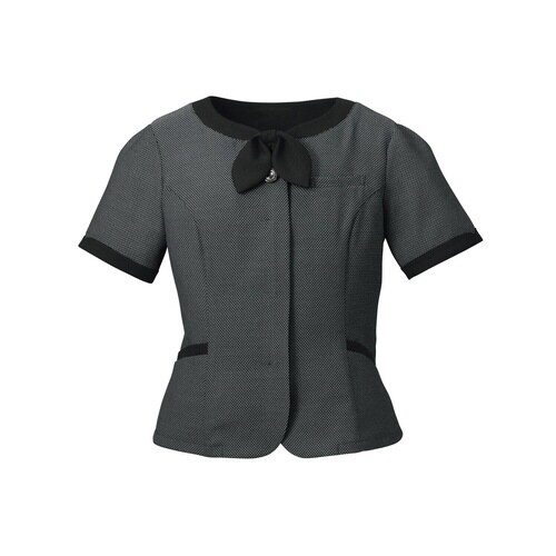 オーバーブラウスリボンFB71381グレー17号