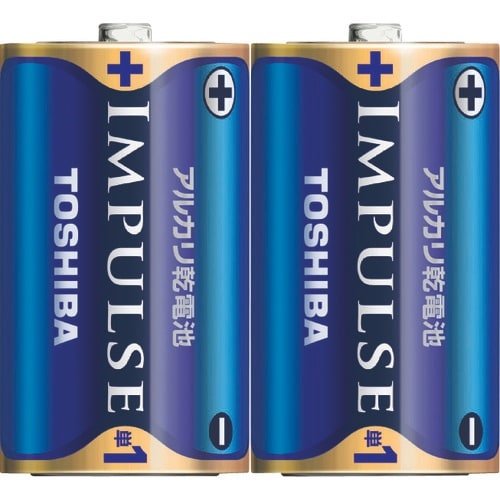 東芝 IMPULSE アルカリ乾電池 単一形(2本