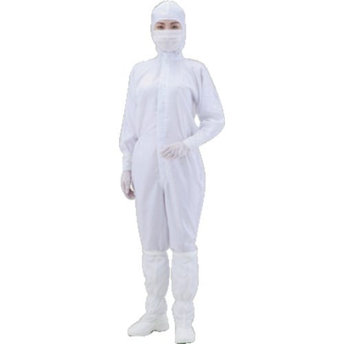 AS 無塵衣 AS197C フード付 白 LL