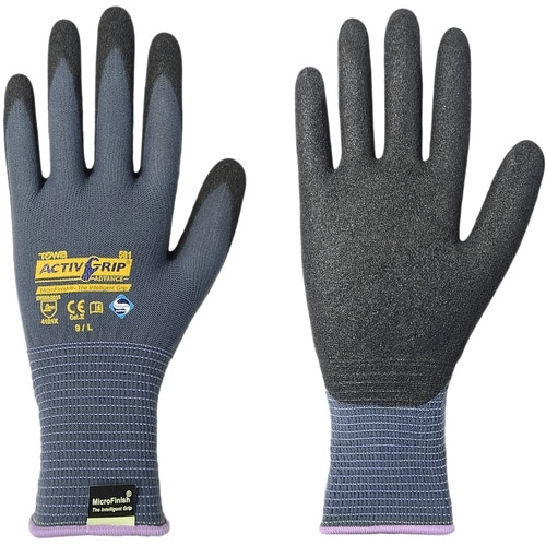 トワロン まとめ買い ニトリル背抜き手袋 アクティ