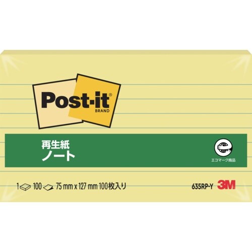 3M ふせん ポスト・イット ノート 再生紙 スタ