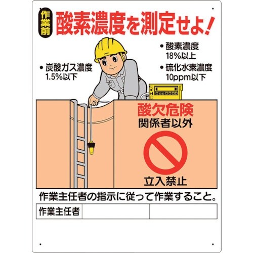 ユニット 酸欠関係標識 酸素濃度を測定せよ!