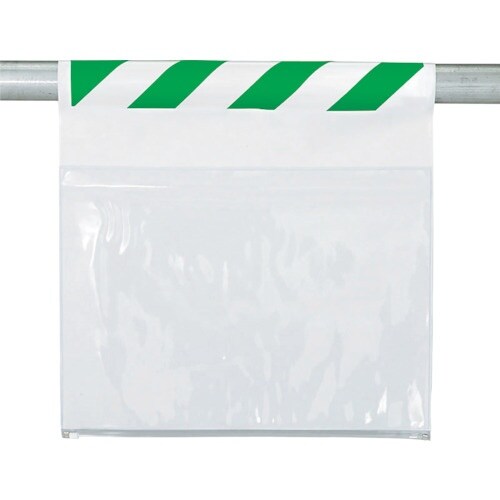 ユニット ワンタッチ取付標識両面ポケット式緑白