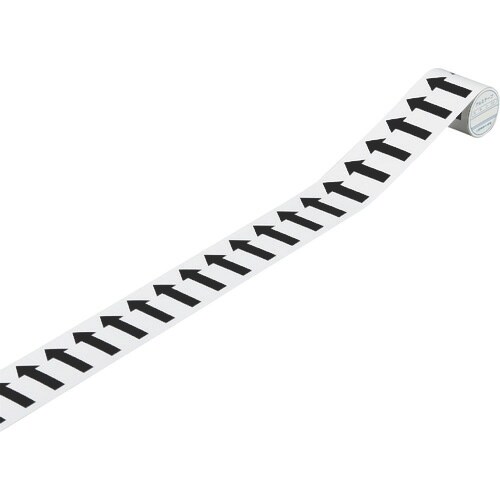 緑十字 配管識別テープ ↑矢印(方向表示) AH5