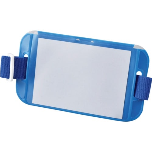 緑十字 差し込み式腕章 本体:青 ゴムバンド:青