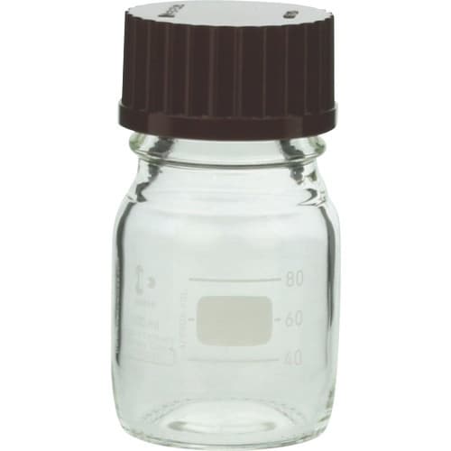 SIBATA 耐熱ねじ口びん 赤キャップ付 100