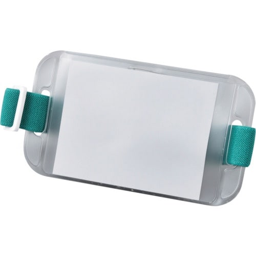 緑十字 差し込み式腕章 本体:クリア ゴムバンド: