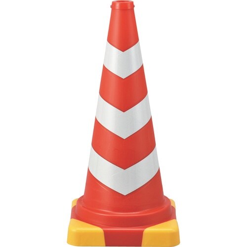 緑十字 カラーコーン(EVA樹脂製) 赤/白反射シ