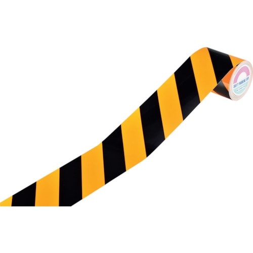 緑十字 トラ柄テープ 蛍光オレンジ/黒 TR4−A