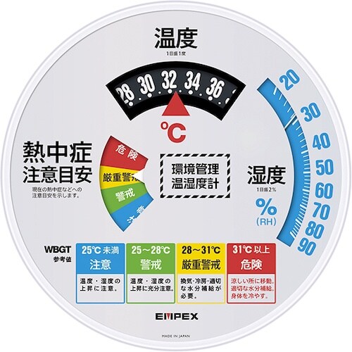 緑十字 【一時受注停止】 環境管理 温・湿度計 T