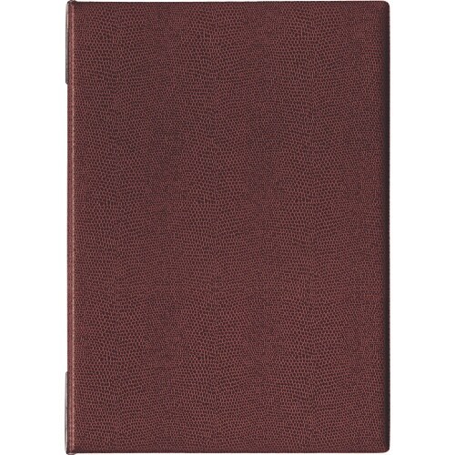 OP メニューファイル レザー調 A4 4頁 茶