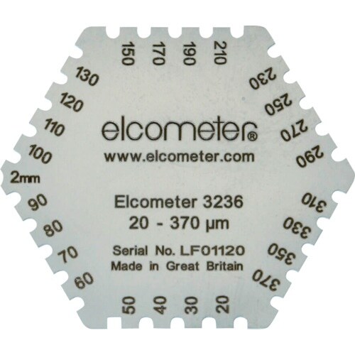 elcometer 六角形ウェットフィルム膜厚計