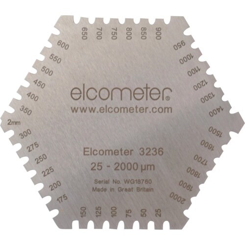 elcometer 六角形ウェットフィルム膜厚計