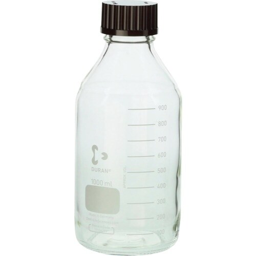 SIBATA 耐熱ねじ口びん 赤キャップ付 100