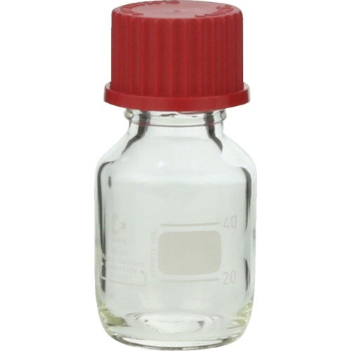 SIBATA 耐熱ねじ口びん 赤キャップ付 50m