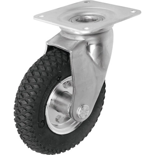 シシク 空気入車輪付キャスター 204mm 自在