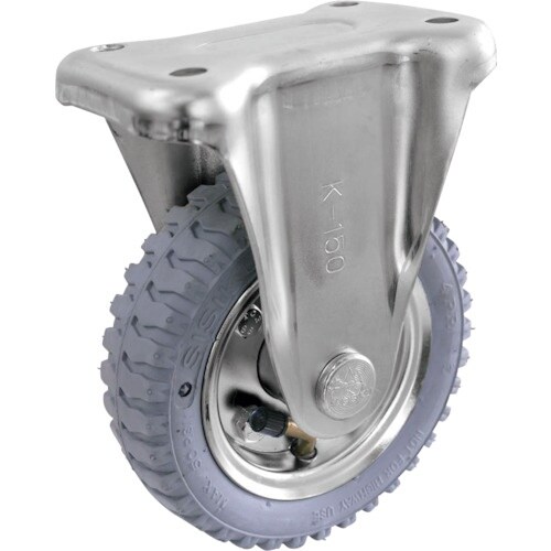 シシク 空気入車輪付キャスター 固定 153mm