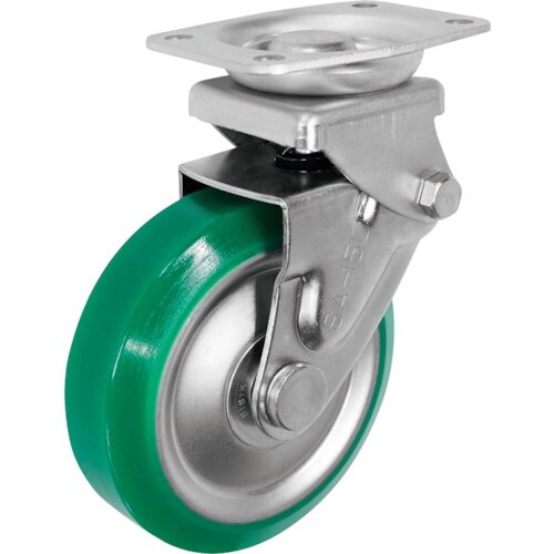 シシク 緩衝キャスター 固定 150径 ウレタン車