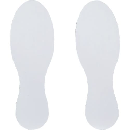 緑十字 路面用足型ステッカー(ラインプロ) 白 L