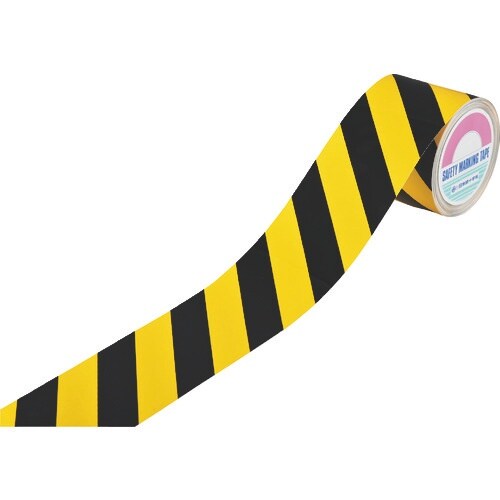 緑十字 ビバスーパーラインテープ 黄/黒(トラ)