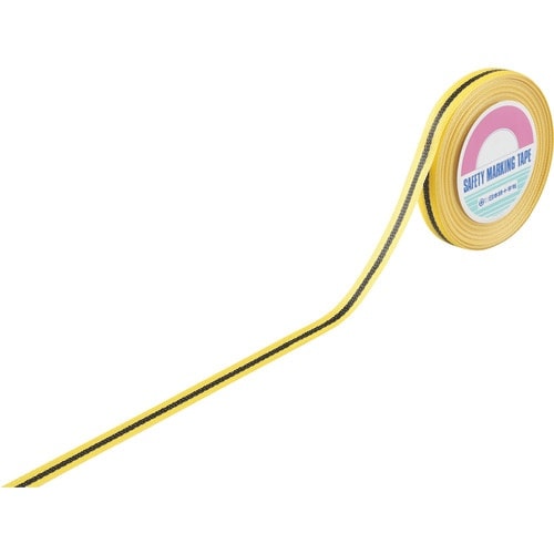 緑十字 バリケードテープ(標識テープ) 黄/黒 B