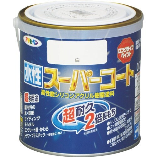 アサヒペン 水性スーパーコート 0.7L 白