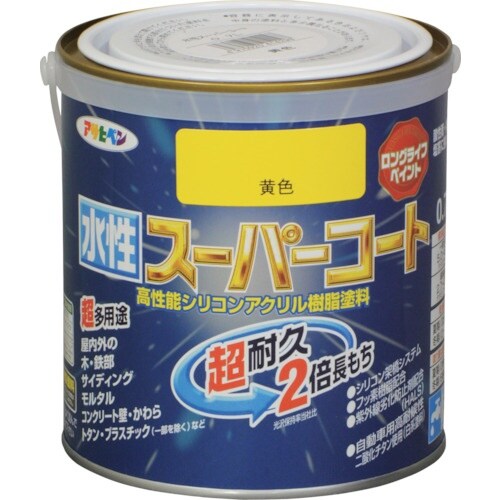 アサヒペン 水性スーパーコート 0.7L 黄色