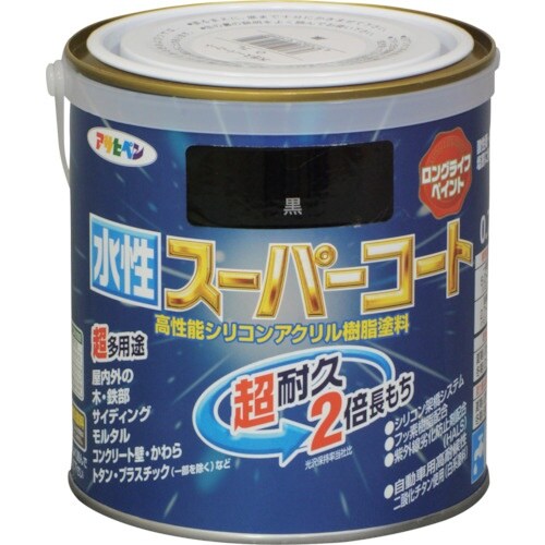アサヒペン 水性スーパーコート 0.7L 黒