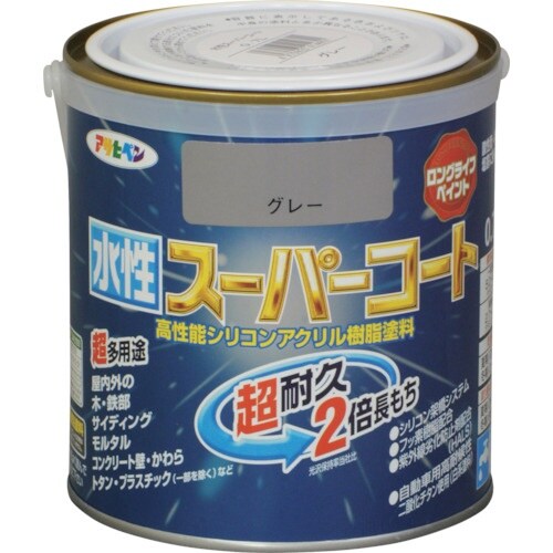 アサヒペン 水性スーパーコート 0.7L グレー