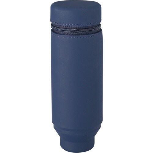 LIHIT スタンドペンケース 丸形タイプ ネイビ