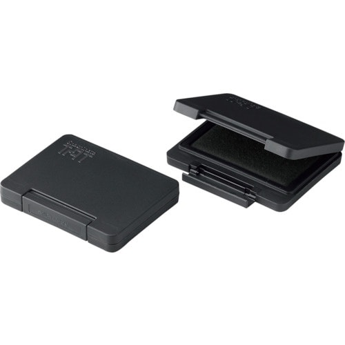 シヤチハタ 強着スタンプ台タート金属用中形 黒