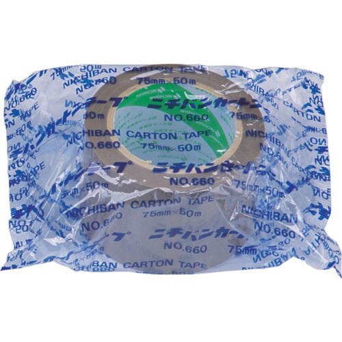 ニチバン カートンテープ660黄土−75 75mm
