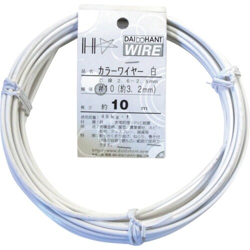 DAIDOHANT カラーワイヤー 白 #10(3