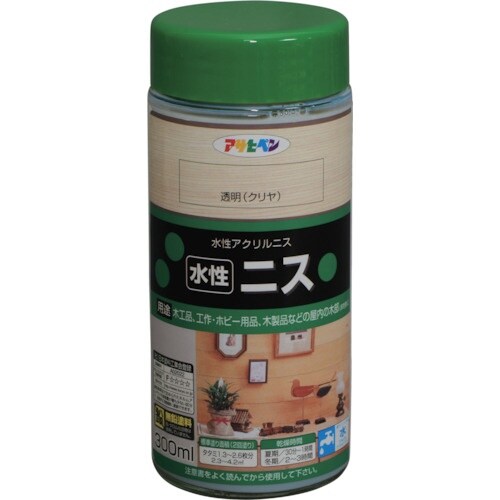 アサヒペン 水性ニス 300ML 透明(クリヤ)