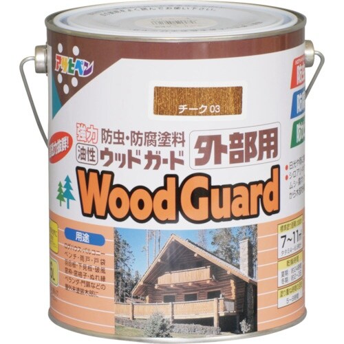 アサヒペン ウッドガード外部用 1.6L チーク
