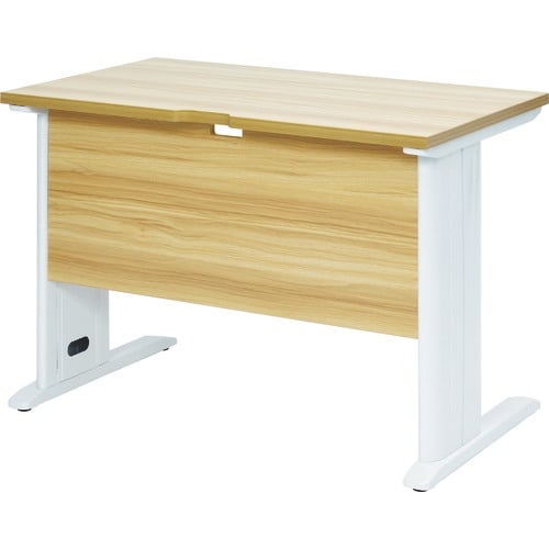 TRUSCO 平机 ナチュラル天板X白脚 W100