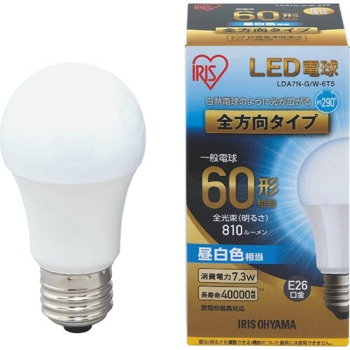 IRIS LED電球 E26全方向タイプ 60形相