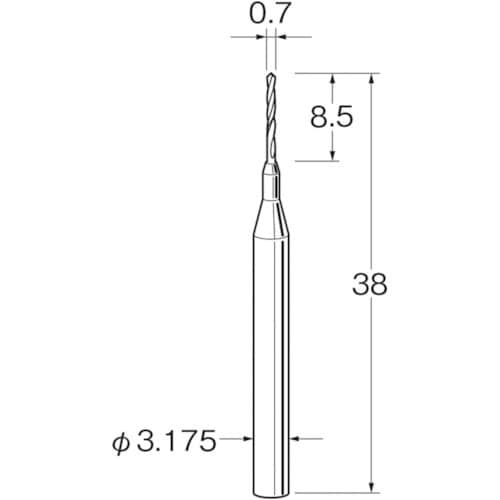 リューター ツイストドリル(超硬合金)刃径(mm)
