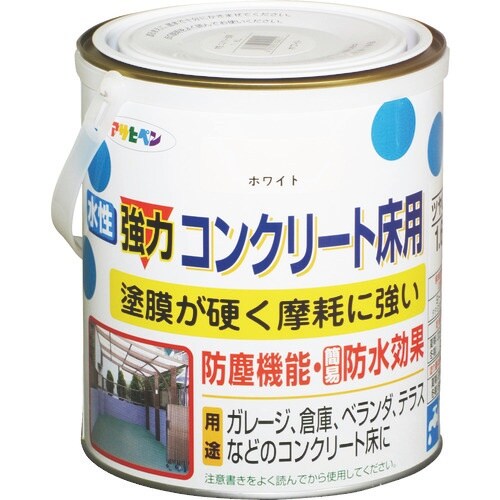 アサヒペン 水性強力コンクリート床用1.6L ホワ