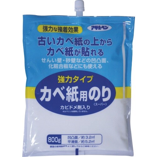 アサヒペン 強力タイプカベ紙用のり 800G 77