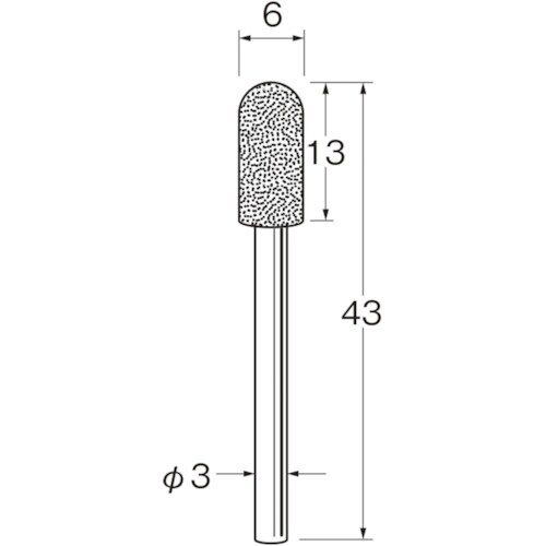 リューター 軸付電着ボラゾン砥石N1260