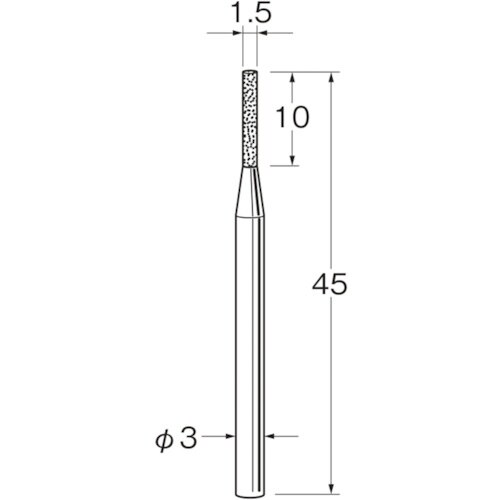 リューター 軸付電着ボラゾン砥石N1115
