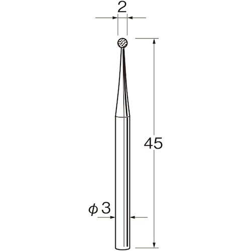リューター 軸付電着ボラゾン砥石N1020