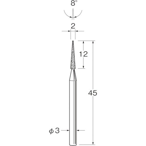 リューター 軸付電着ボラゾン砥石N1620