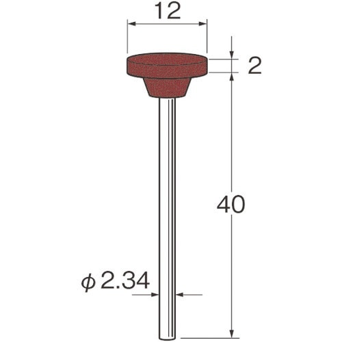 リューター 軸付シリコンゴム砥石外径(mm):12
