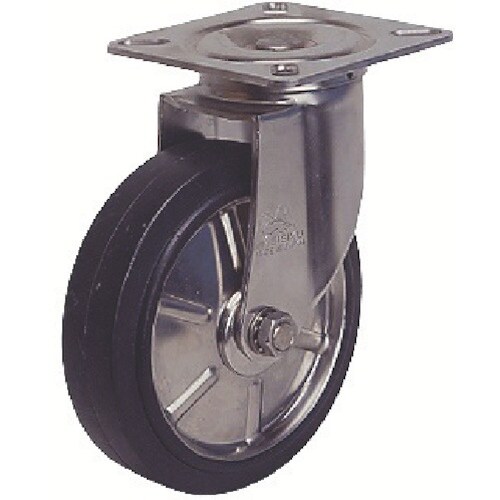 シシク ステンレスキャスター 自在 150径 ゴム