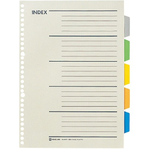 KING JIM カラ−インデックス(多穴)